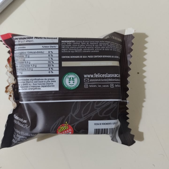 photo of Felices Las Vacas Alfajor De Arroz shared by @aldana1997 on  31 Aug 2022 - review