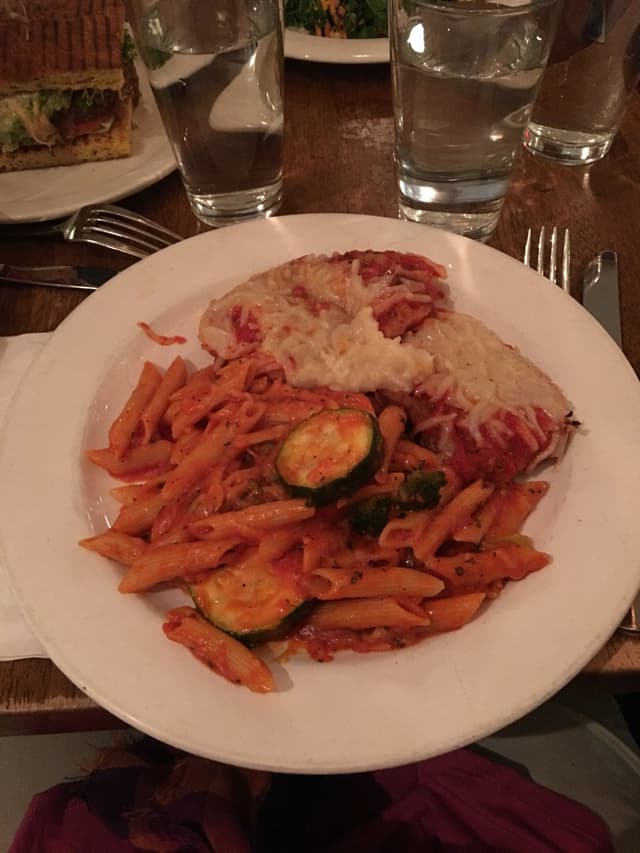 Photo of the dish “Penne Un-chicken Parmesan”
