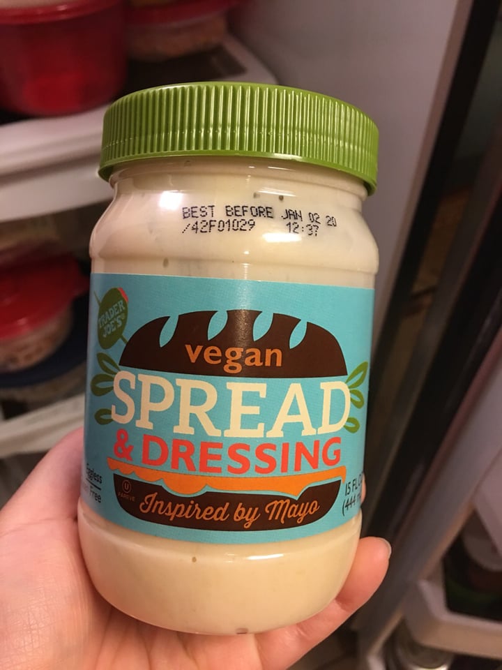 review photo of Trader Joe's Trader Joe's Vegan Spread and Dressing shared by @heyvegangal on 26 May 2019 - review