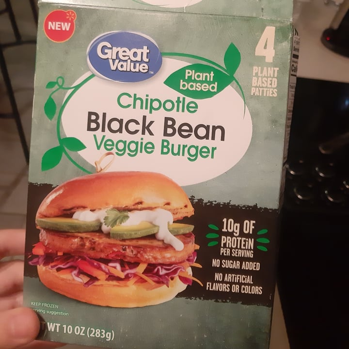 photo of Great Value  Chipotle Black Beans Veggie Burguers shared by @nataliaaruh on  21 Aug 2022 - review