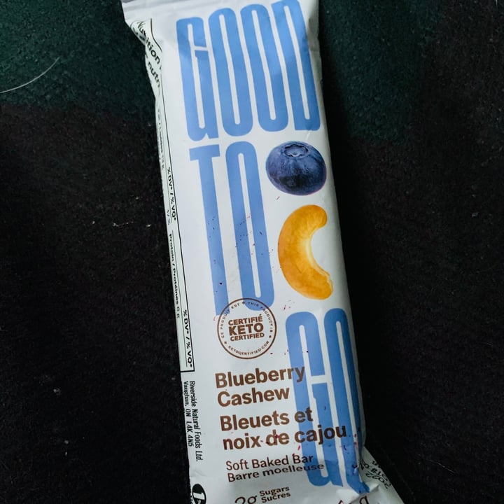 photo of Good To Go Blueberry cashew soft baked bar shared by @alternativevegan on  28 May 2021 - review