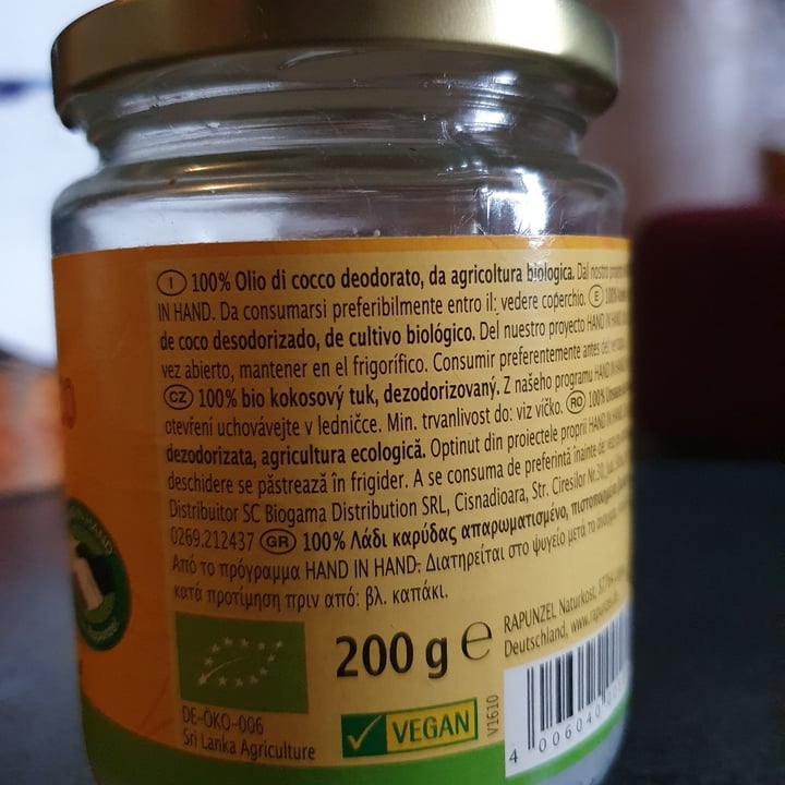 photo of Rapunzel olio di cocco deodorato shared by @francescarest on  20 Apr 2022 - review