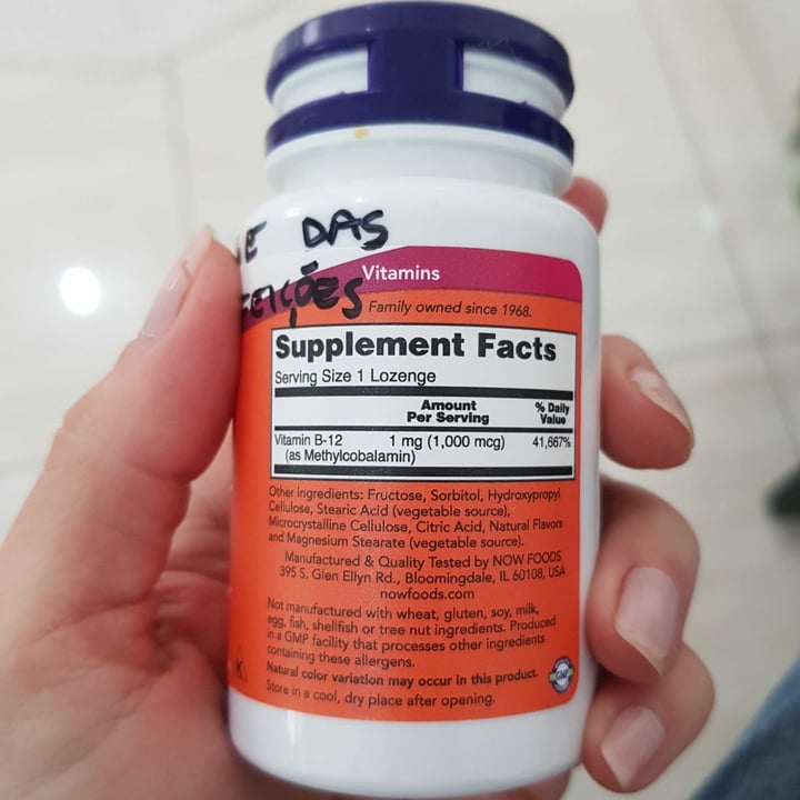 review photo of NOW® B-12 1000mcg shared by @rebecaribeirobraga on 09 Jun 2022 - review