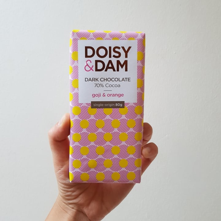 photo of Doisy & Dam 70% dark chocolate, goji and orange shared by @marthsalt on  28 May 2020 - review