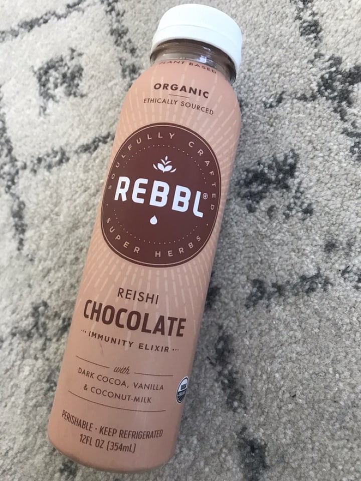 photo of REBBL Reishi Chocolate immunity elixir shared by @thehighrode on  19 Jul 2019 - review