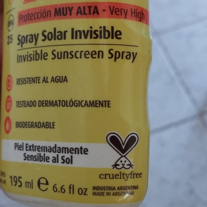 photo of Rayito de Sol Aerosol protector 70 shared by @rocatac on  10 Dec 2022 - review