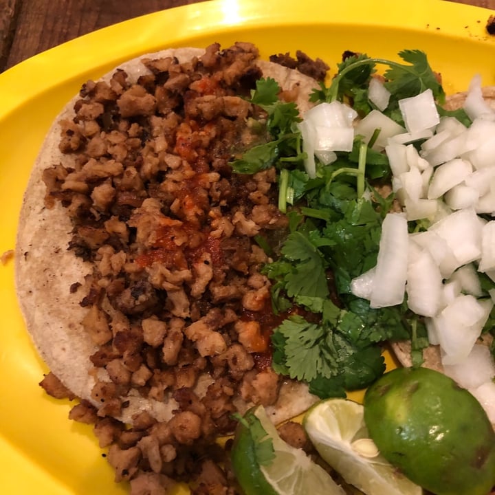 photo of Mango Blues Vegan tacos (Delivery and Pick-up) Taco De Carnitas shared by @vegannorteno on  08 Feb 2020 - review