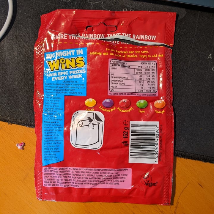 photo of Skittles Skittles Fruits shared by @katchan on  25 Aug 2022 - review