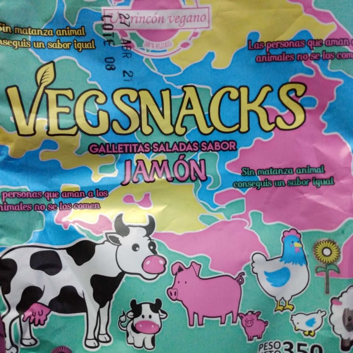 photo of Un Rincón Vegano Vegsnacks Galletas Saladas sabor Jamon shared by @gladiola on  30 Jul 2020 - review