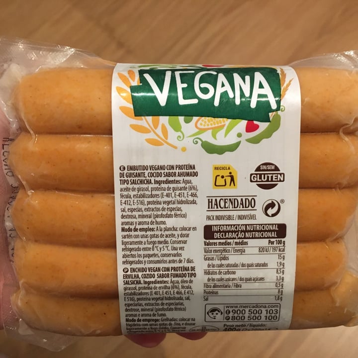 photo of Hacendado Salchichas Vegana shared by @lucy90 on  02 Oct 2021 - review