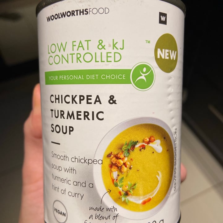 photo of Woolworths Food Chickpea and turmeric soup. shared by @plantbasedstorm on  04 Feb 2021 - review