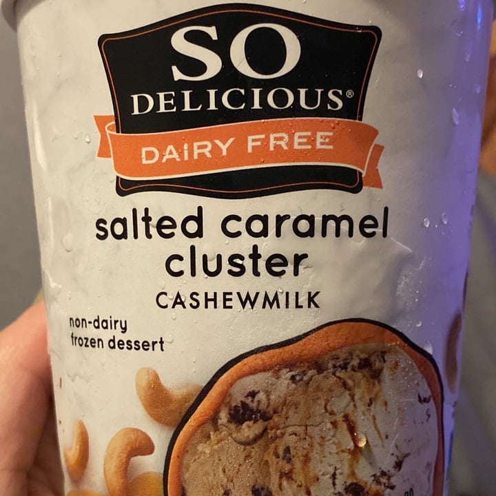 photo of So Delicious Dairy Free Salted Caramel Cluster Cashewmilk Frozen Dessert shared by @theveggiebee on  19 Nov 2021 - review