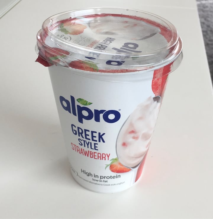 photo of Alpro Greek Style Yogurt Srawberry (400g) shared by @just4notherveg4n on  28 Jun 2020 - review
