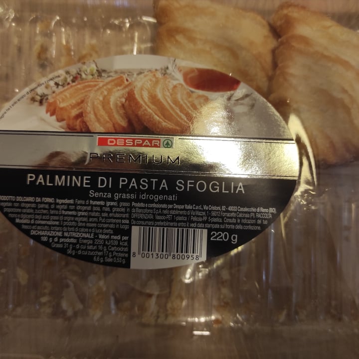 photo of Despar premium Palmine di pasta sfoglia shared by @martyromy on  05 Apr 2022 - review