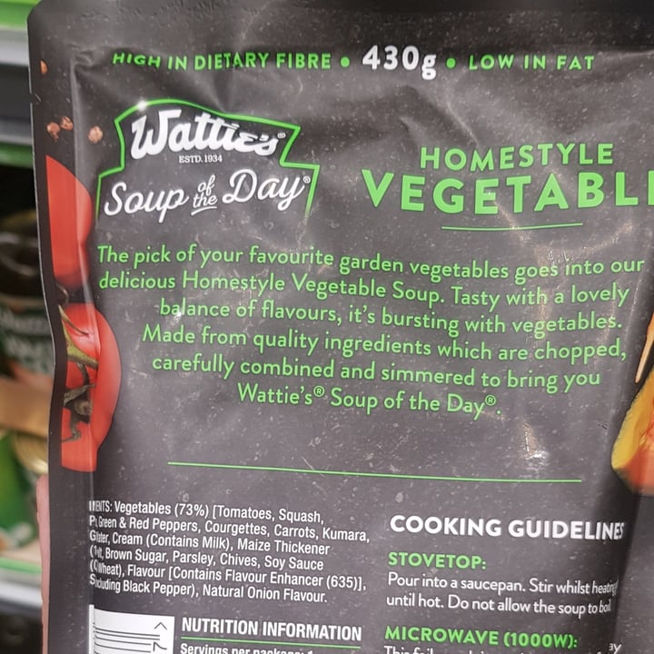 photo of Wattie's Soup of the Day Homestyle Vegetable shared by @marizomer on  15 Jun 2022 - review