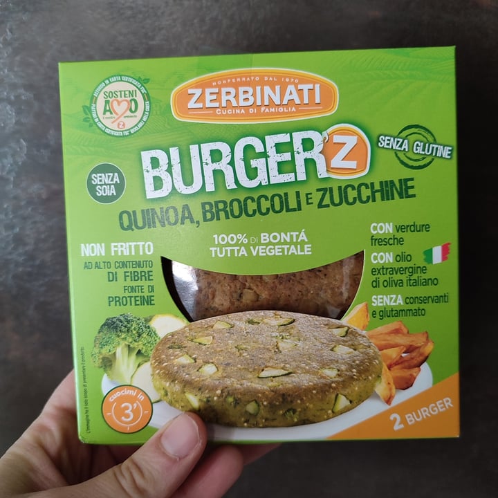 photo of Zerbinati Burger'Z Quinoa, Broccoli e Zucchine shared by @guancine on  15 Apr 2022 - review