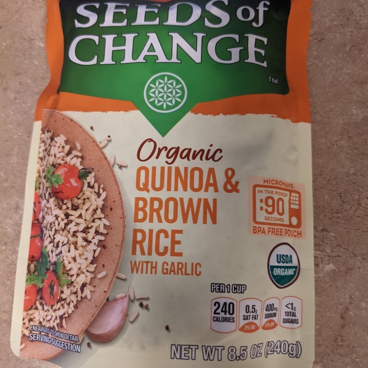 photo of Seeds of Change Organic Quinoa & Brown Rice with Garlic shared by @iheartanimals on  19 Aug 2021 - review