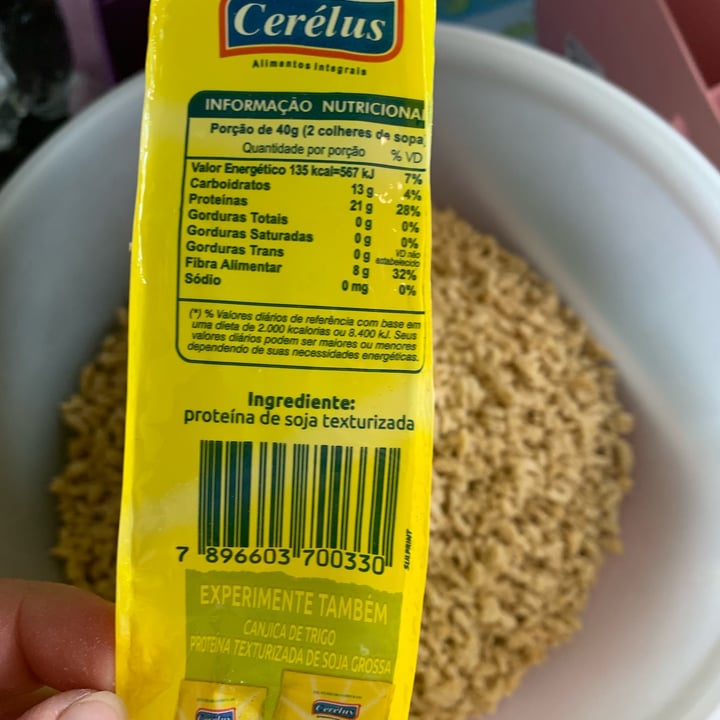 photo of Cerélus Proteína Texturizada de Soja Fina shared by @carlaperuzzo on  06 May 2022 - review