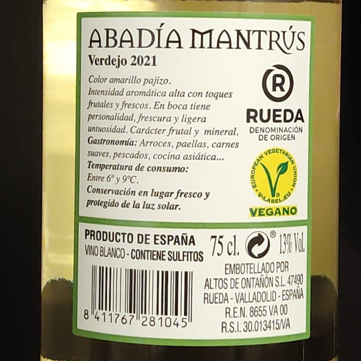 photo of Abadía Mantrús Verdejo 2021 shared by @anittauy on  21 Dec 2022 - review