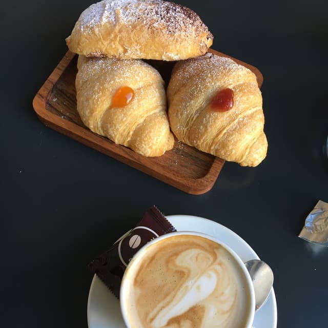 Photo of the dish “Brioche Vegane e Cappuccino Di Soia”