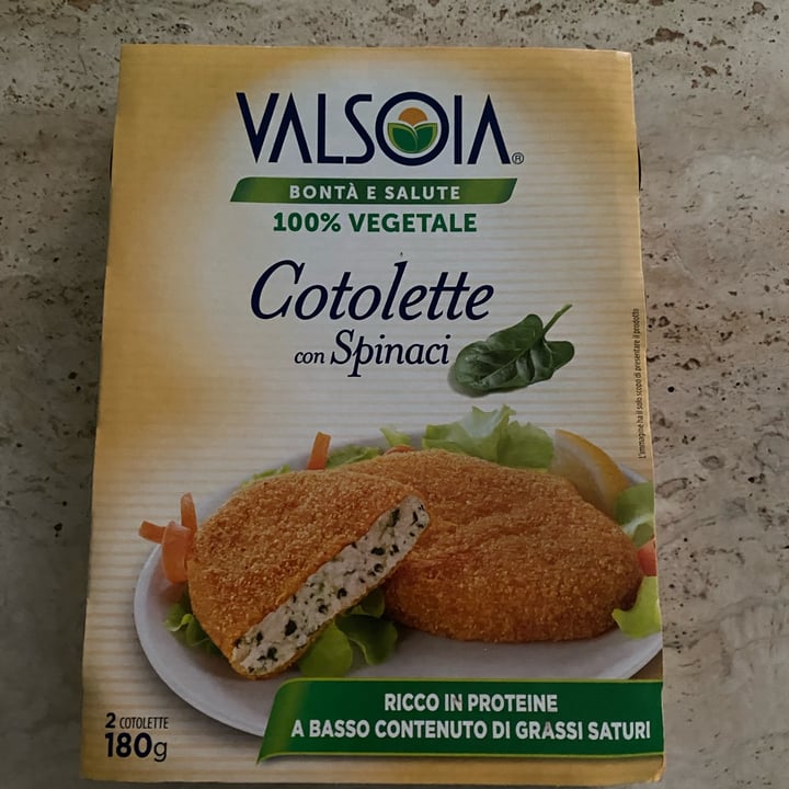 photo of Valsoia Cotolette con spinaci shared by @chiaraturrini on  14 Apr 2022 - review