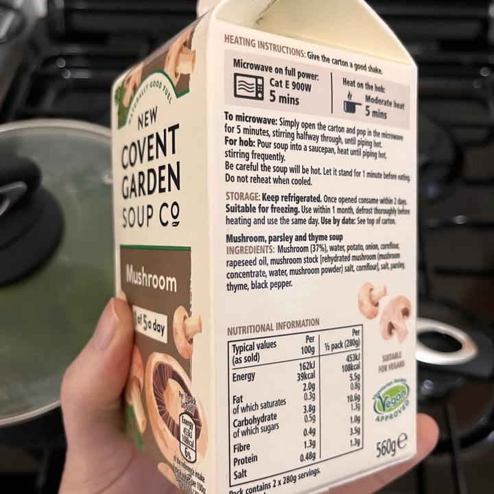 photo of New Covent Garden Soup Co Mushroom shared by @ameriamber on  01 Dec 2021 - review
