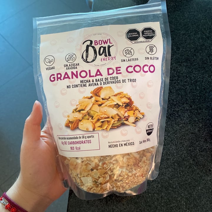 photo of Bowl bar energy Granola De Coco shared by @nataliamora on  01 Aug 2021 - review