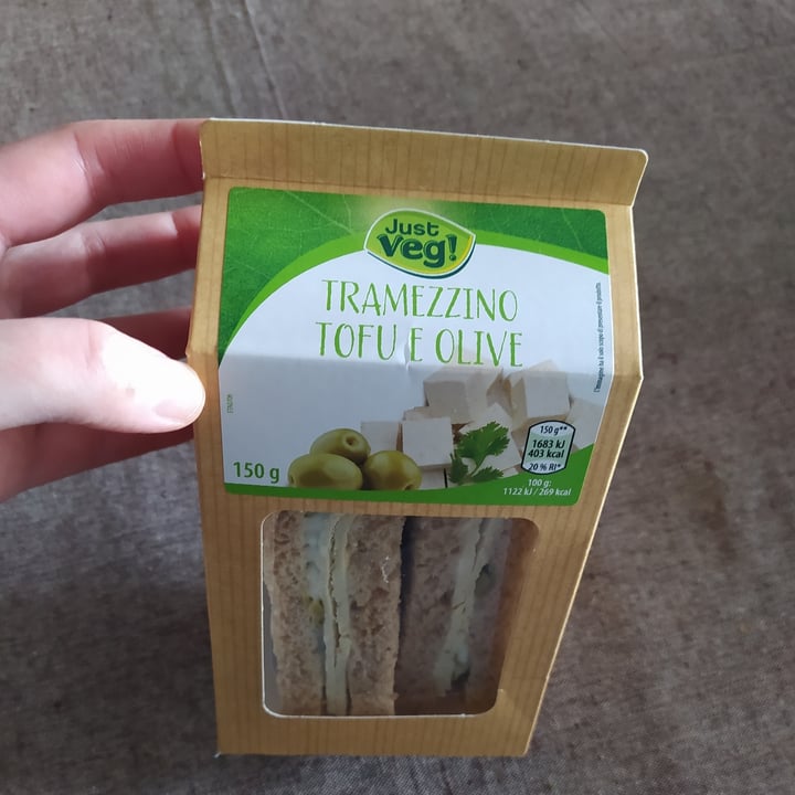 review photo of Just Veg! (ALDI Italy) Tramezzino Tofu E Olive shared by @lucechiara75 on 11 Mar 2022 - review