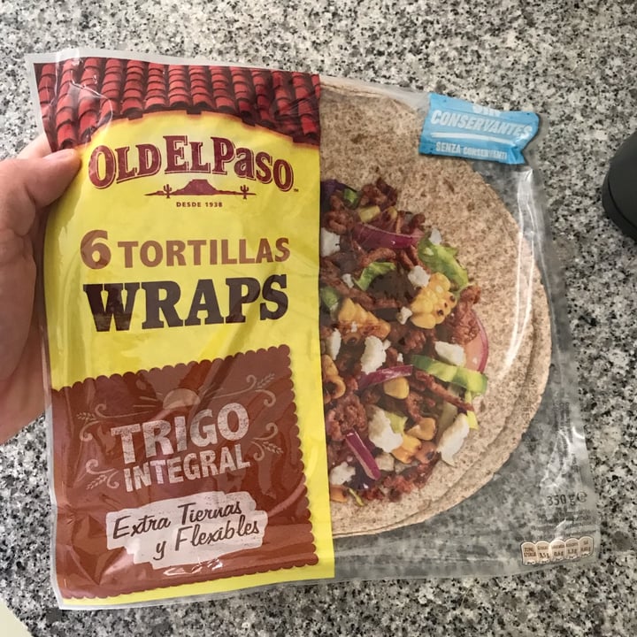 photo of Old El Paso 6 Tortillas Wraps Trigo integral shared by @joaoalmeida on  10 Oct 2021 - review