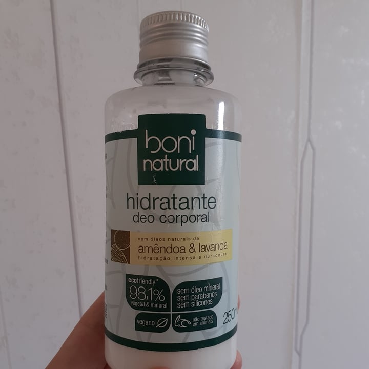 photo of Boni natural Hidratante Amêndoa & Lavanda shared by @heltonbf on  27 Apr 2022 - review