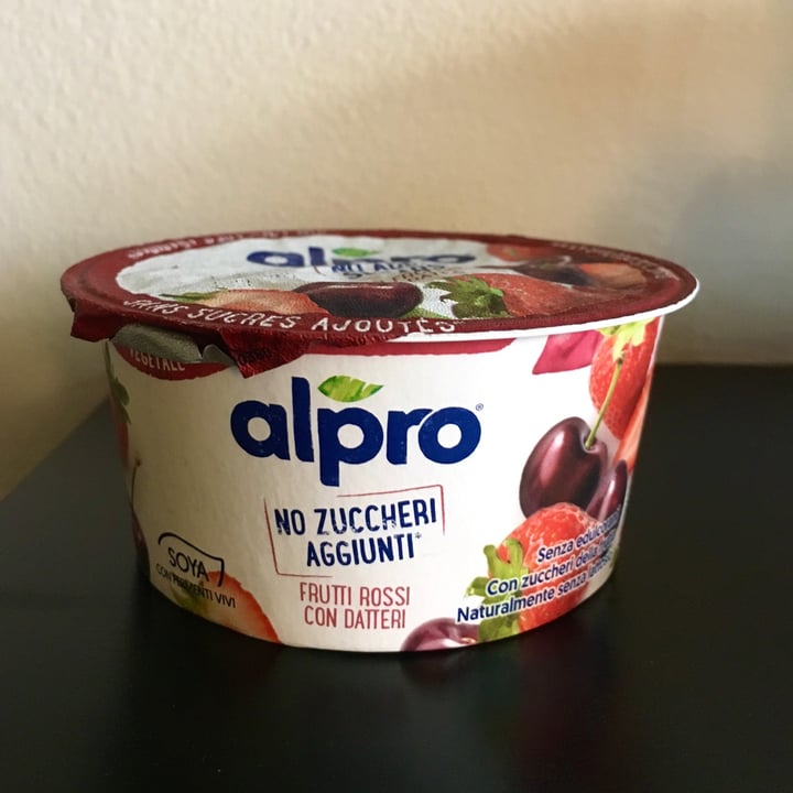 photo of Alpro yogurt red fruits with dates shared by @elivegggie on  13 Sep 2022 - review