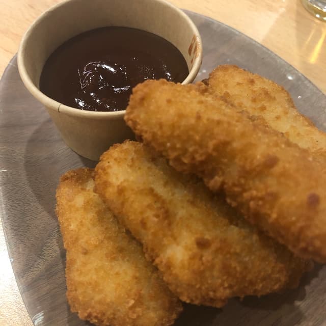 Photo of the dish “Nuggets de soja con salsa barbacoa”