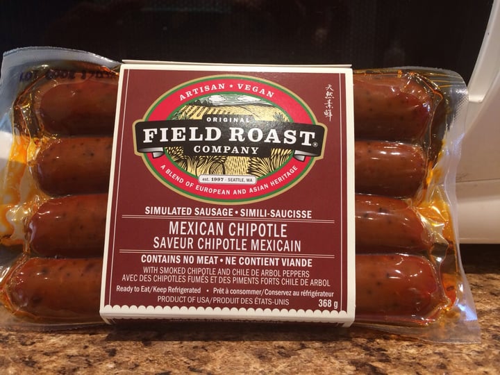 photo of Field Roast Spicy Mexican Chipotle Sausages shared by @jayvegan88 on  24 May 2019 - review