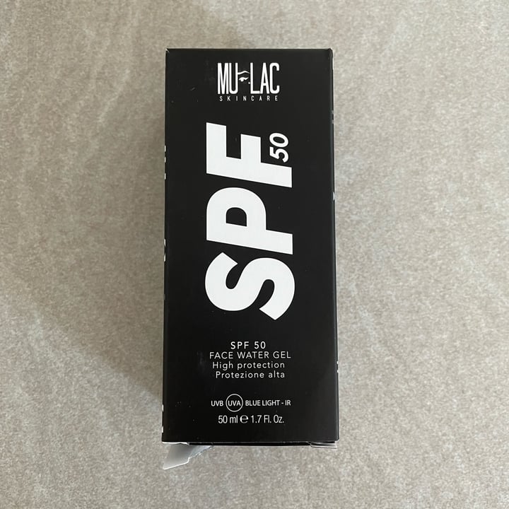 photo of Mulac cosmetics SPF 50 Face Water Gel shared by @giuliacar7 on  16 May 2022 - review