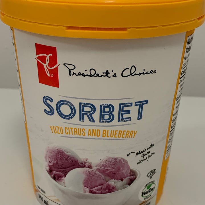 photo of President's Choice Yuzu Citrus and Blueberry Sorbet shared by @louisg on  23 Jun 2021 - review