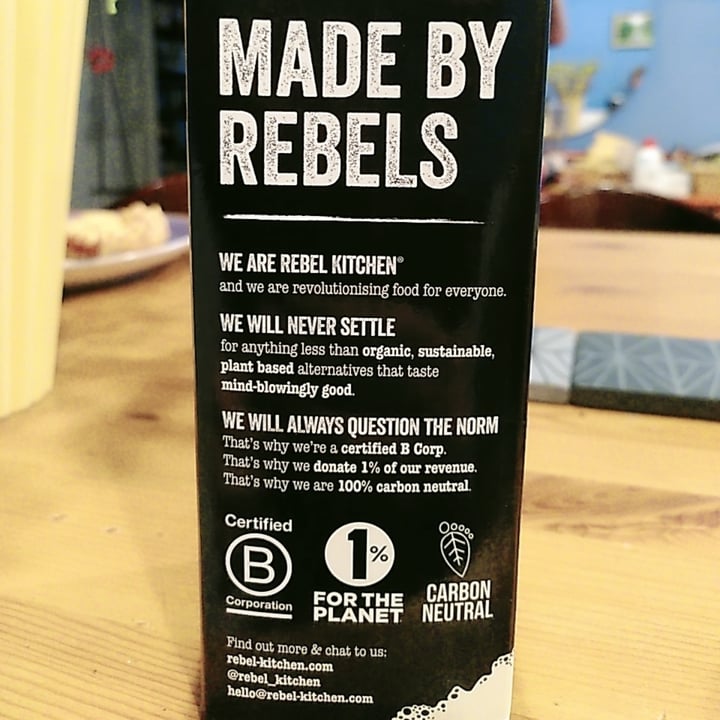 photo of Rebel Kitchen Barista Mylk shared by @andras on  23 May 2021 - review