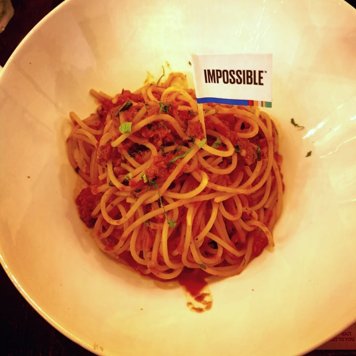 photo of Peperoni Pizzeria Impossible Meatballs Spaghetti shared by @angelajelita on  04 Jan 2022 - review