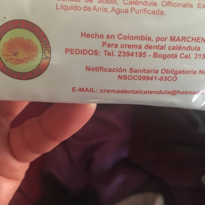 photo of Marchen S.A Crema dental CALÉNDULA shared by @dancete on  13 Dec 2021 - review