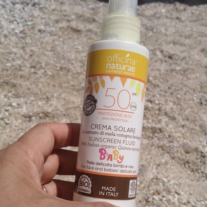 photo of Officina naturae Crema solare protezione 50 shared by @saradegrossi on  03 Aug 2021 - review