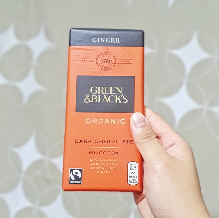 photo of Green & Black's Organic Dark Chocolate with Ginger shared by @simhazel on  24 Nov 2020 - review
