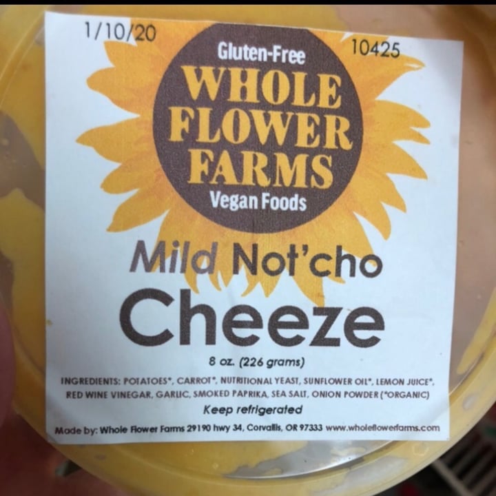 photo of Whole Flower Farms Vegan Mild Nacho Cheese Sauce shared by @brookkyl on  14 May 2020 - review