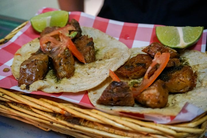 photo of Los Alebrijes Veg Taco de Chistorra shared by @veganexpression on  13 Jul 2020 - review