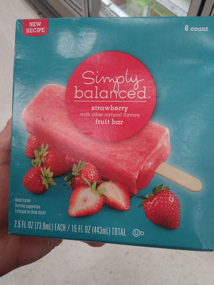 Simply Balanced Strawberry Frozen Fruit Bar Reviews abillion