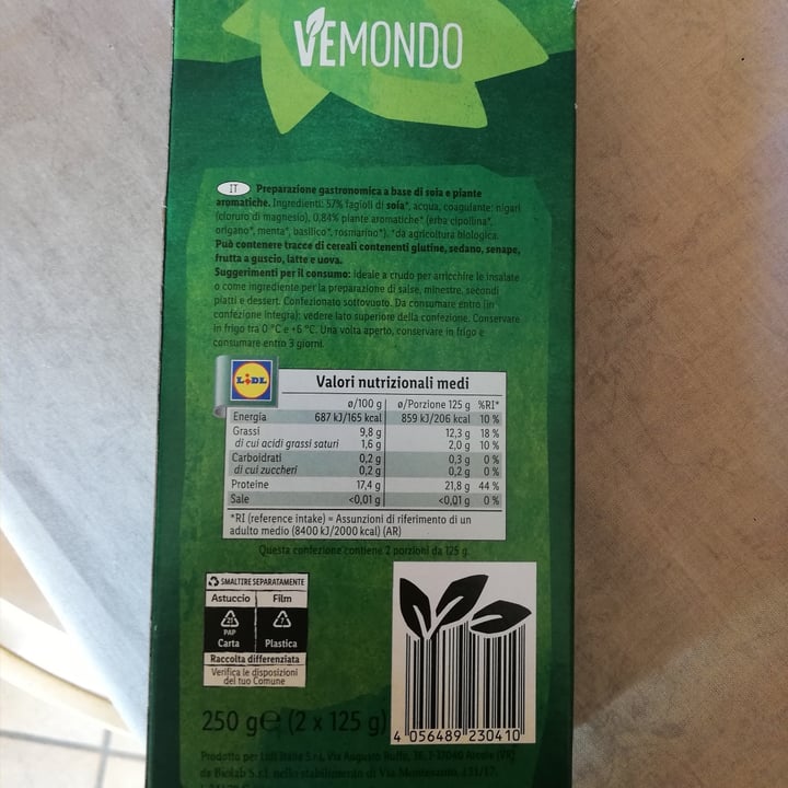 review photo of Vemondo Tofu Bio con Erbette shared by @sofia97 on 19 Mar 2022 - review