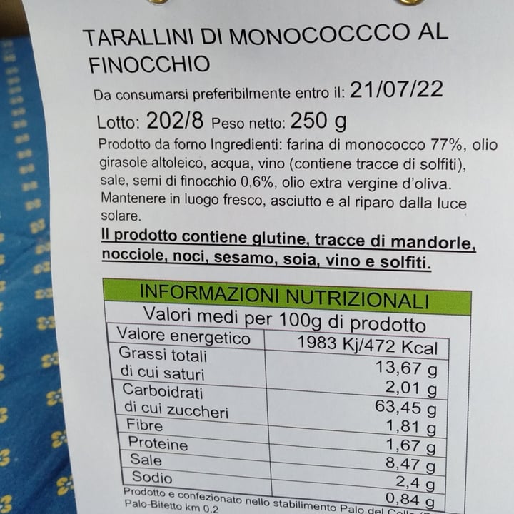 review photo of La tenuta di vallecastellana Tarallini Di Monociclo Al Finocchio shared by @babi65 on 01 Apr 2022 - review