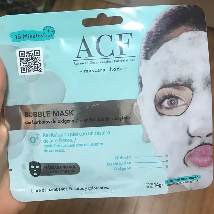 photo of ACF Bubble Mask shared by @candeeev on  07 Dec 2020 - review