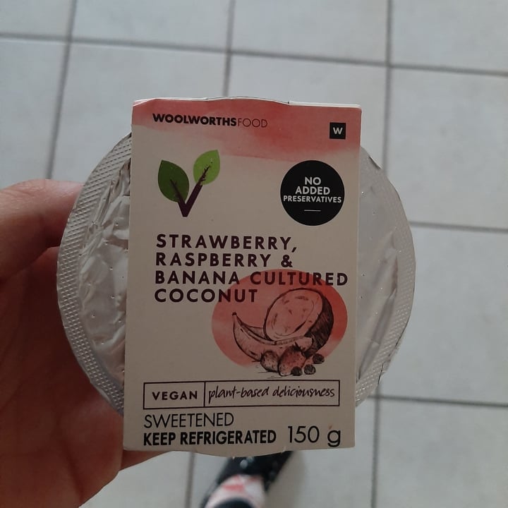 photo of Woolworths Food Strawberry, Raspberry & Banana Cultured Coconut shared by @sineadsuter on  16 Dec 2020 - review