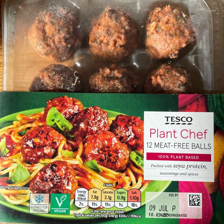 photo of Tesco Plant Chef 12 Meat-Free Balls shared by @thehumblechickpea on  21 Sep 2022 - review