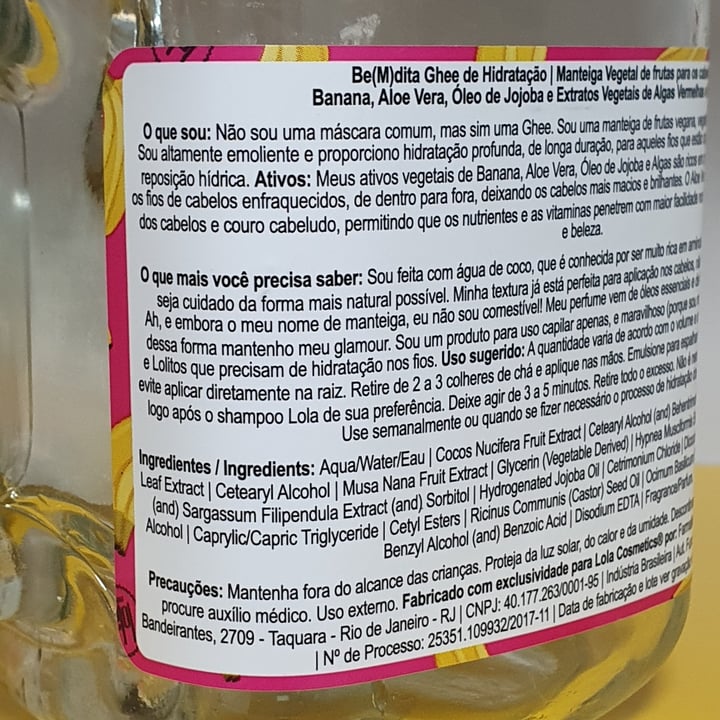 review photo of Lola Cosmetics Bem Dita Ghee shared by @anacarrijo on 22 Sep 2021 - review