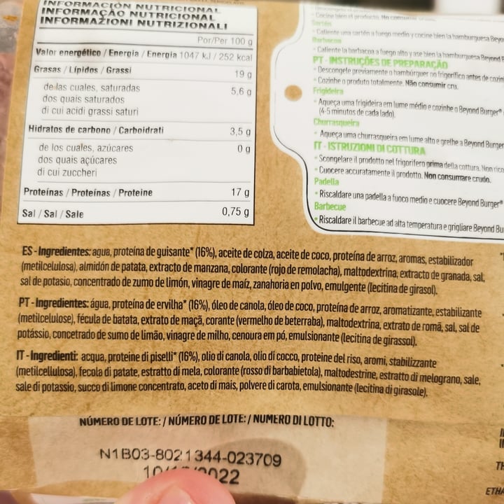 photo of Beyond Meat Beyond Burger Plant-Based Patties shared by @jumbino on  19 Jul 2022 - review